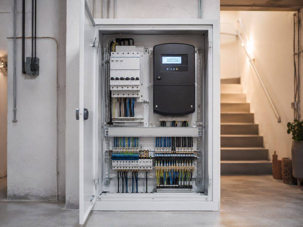 Digitaler Stromzähler im Zählerschrank